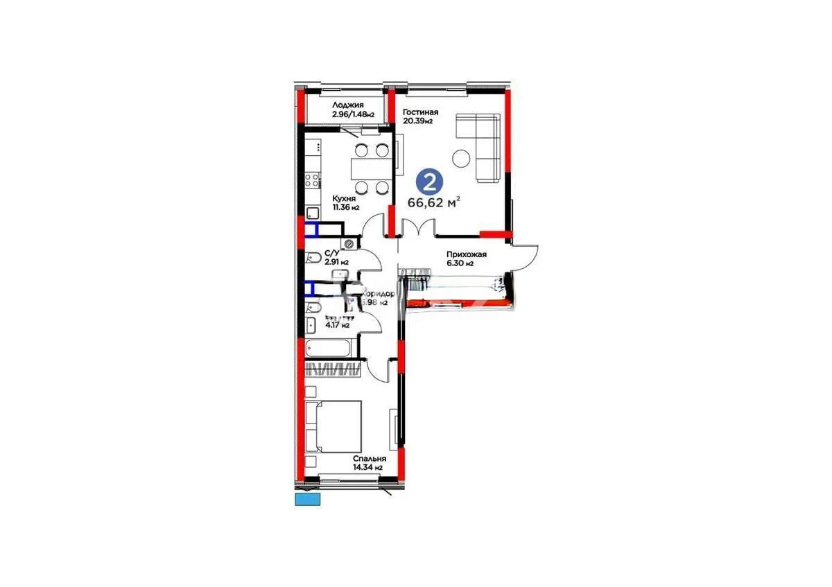 Продажа 2-комнатной квартиры, 67 м² в Астане - фото 5