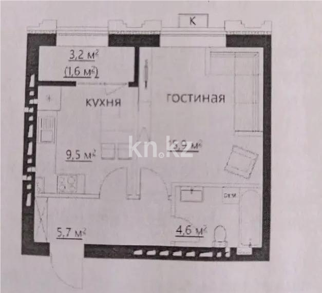 Продажа 1-комнатной квартиры, 38 м² в Караганде - фото 3