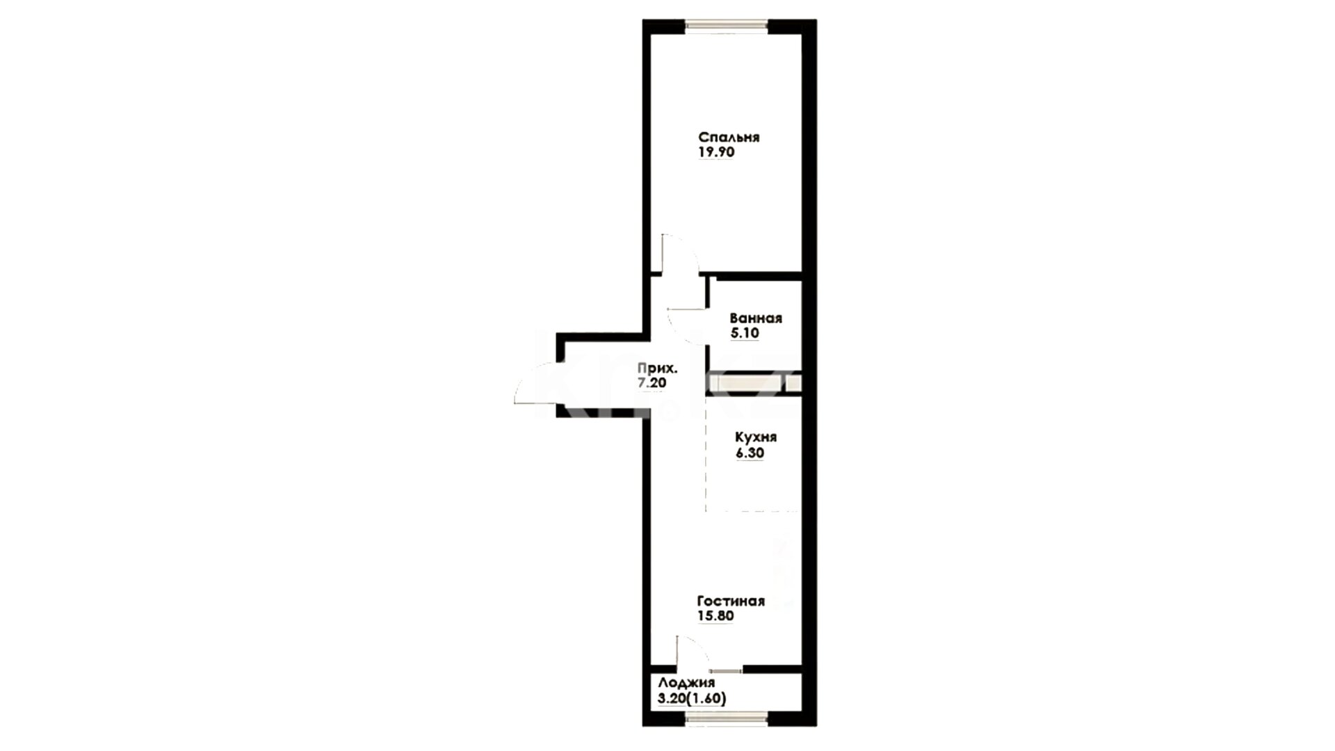 ЖК Tarlan, 2-комнатная, цена 48 633 000 ₸, 870 000 ₸&nbsp;/&nbsp;м²