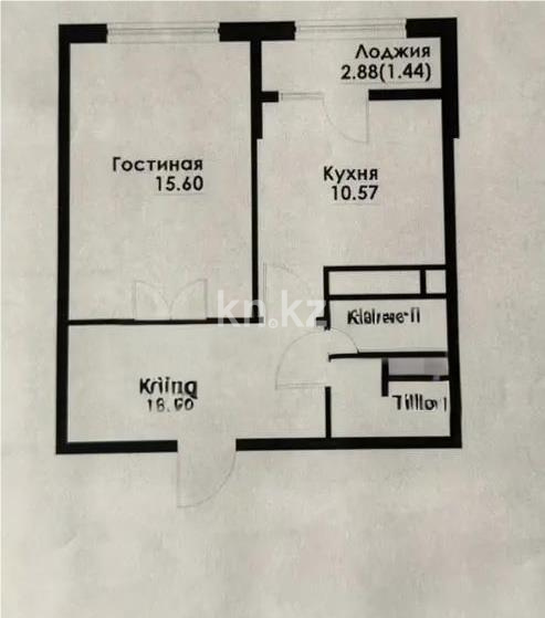 Продажа 1-комнатной квартиры, 41.17 м² в Алматы