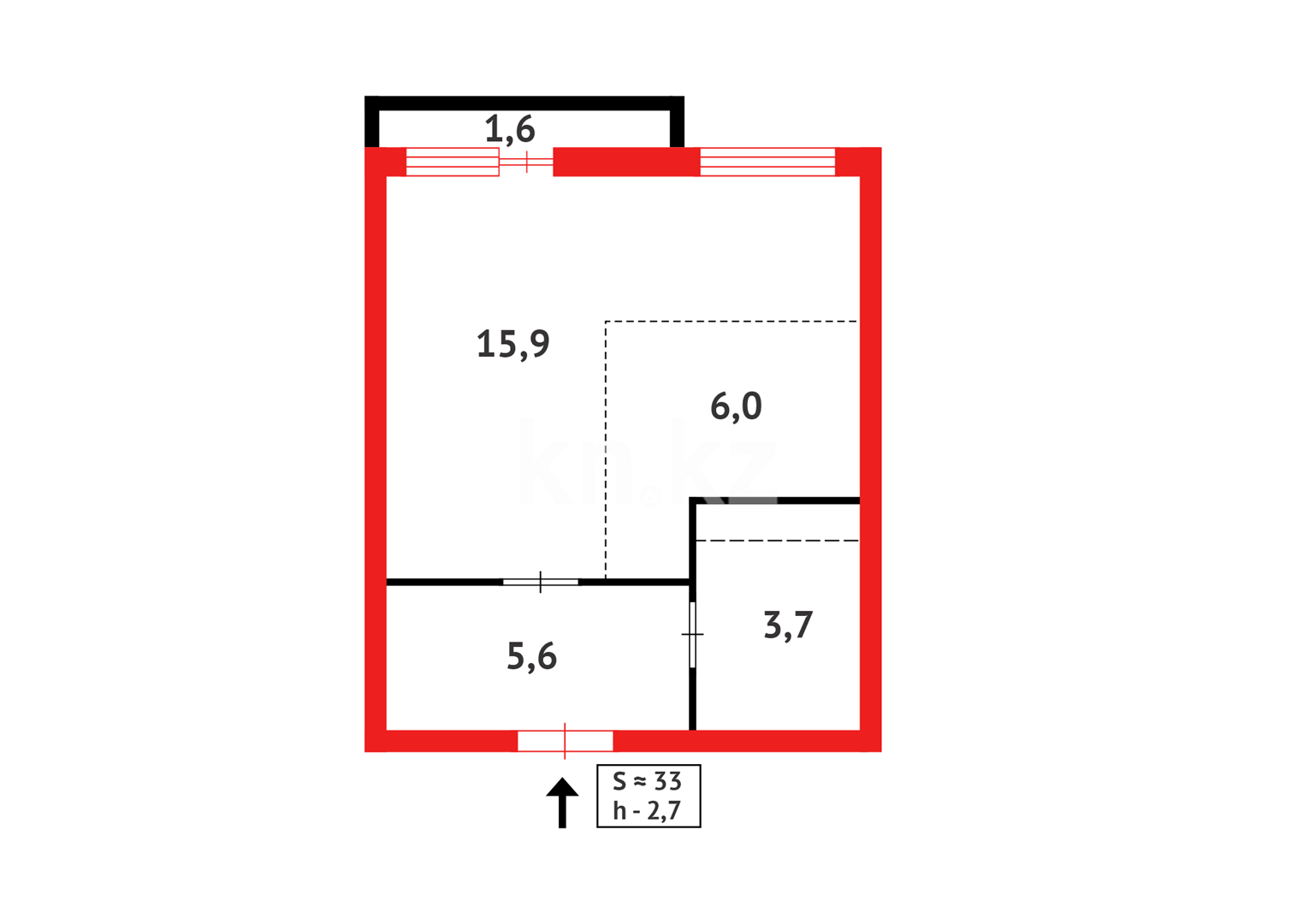 Продажа 1-комнатной квартиры, 33 м² в Астане - фото 11
