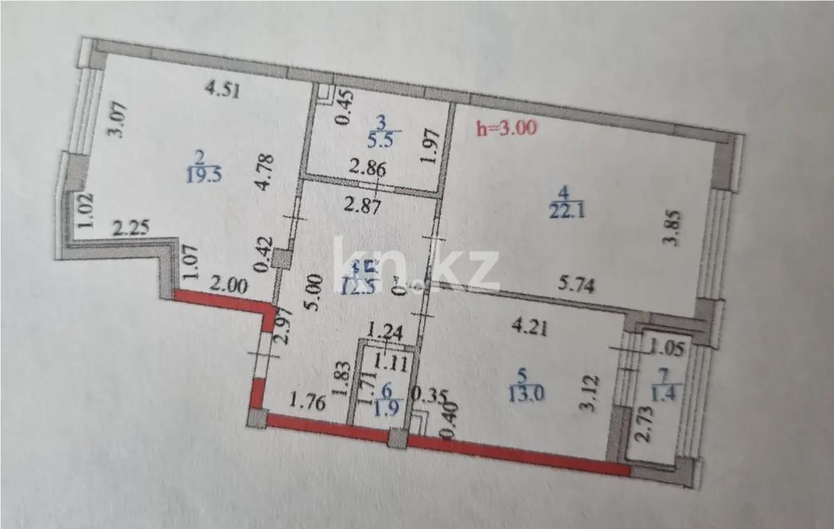 Продажа 2-комнатной квартиры, 76 м², пр. Кабанбай батыра, дом  5/3 в Астане - фото 6