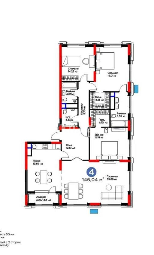 Продажа 4-комнатной квартиры, 150 м² в Астане