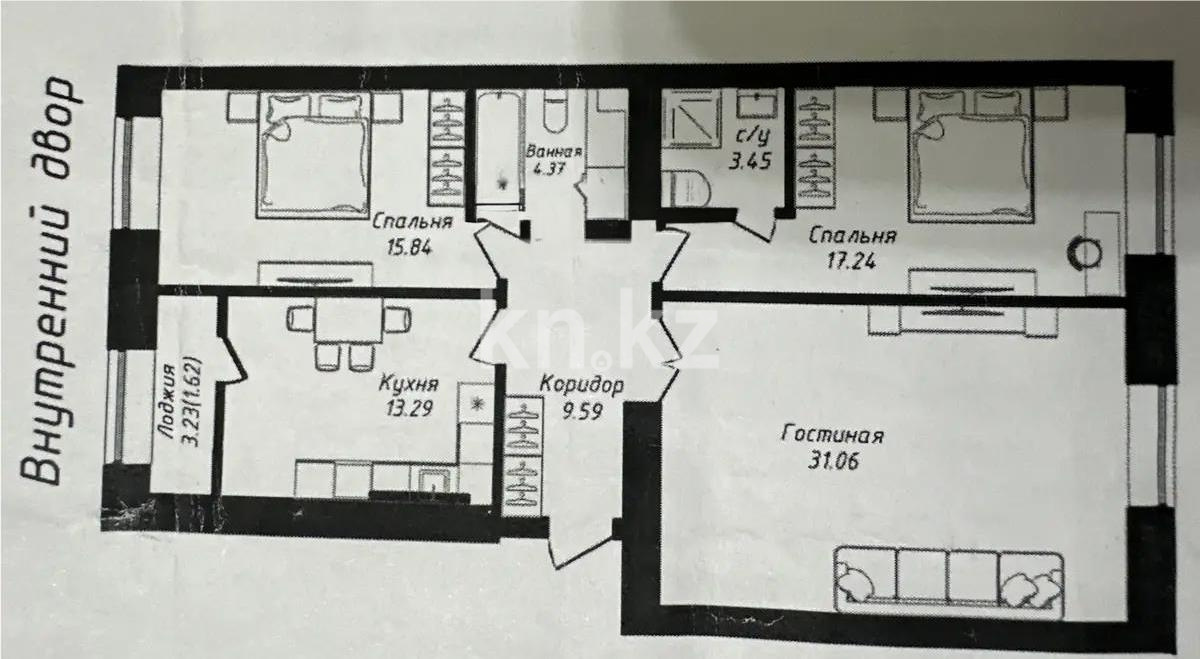 Продажа 3-комнатной квартиры, 96.46 м² в Астане