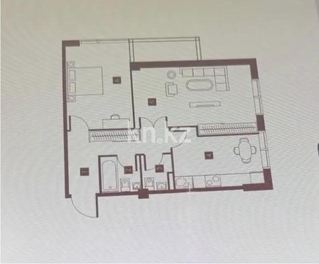 Продажа 2-комнатной квартиры, 50.2 м² в Алматы