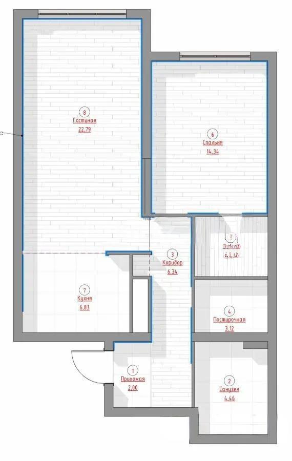 Продажа 2-комнатной квартиры, 64 м² в Алматы