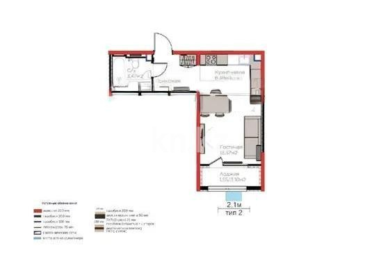 Продажа 1-комнатной квартиры, 29.23 м² в Алматы