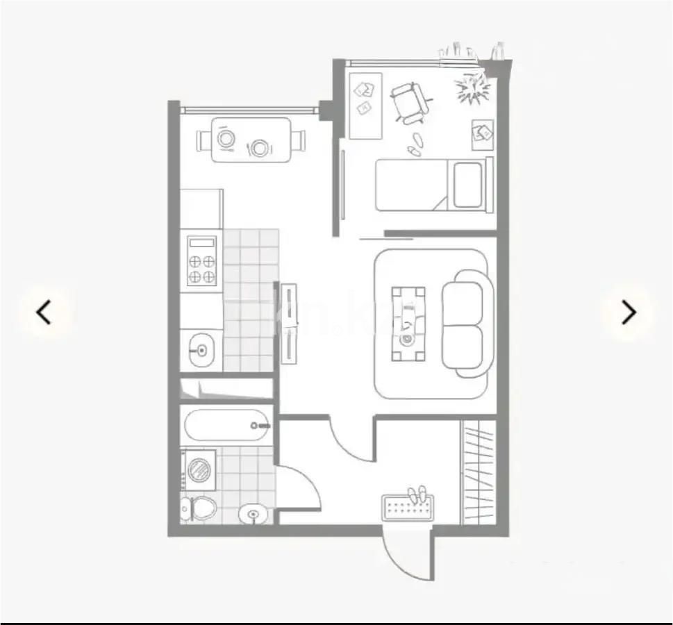 Продажа 1-комнатной квартиры, 38 м², пр. Алатау, дом  12а/1 в Алматы