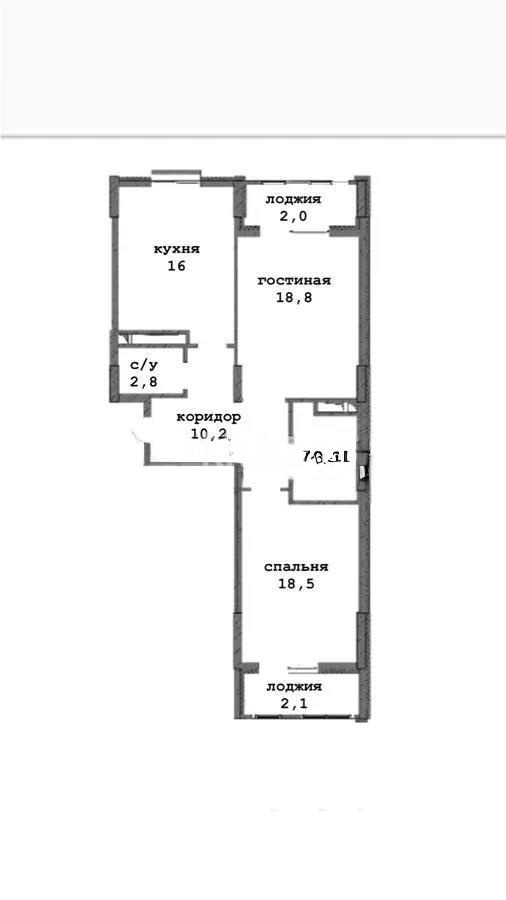 Продажа 2-комнатной квартиры, 76.1 м², ул. Сыганак, дом  13 в Астане