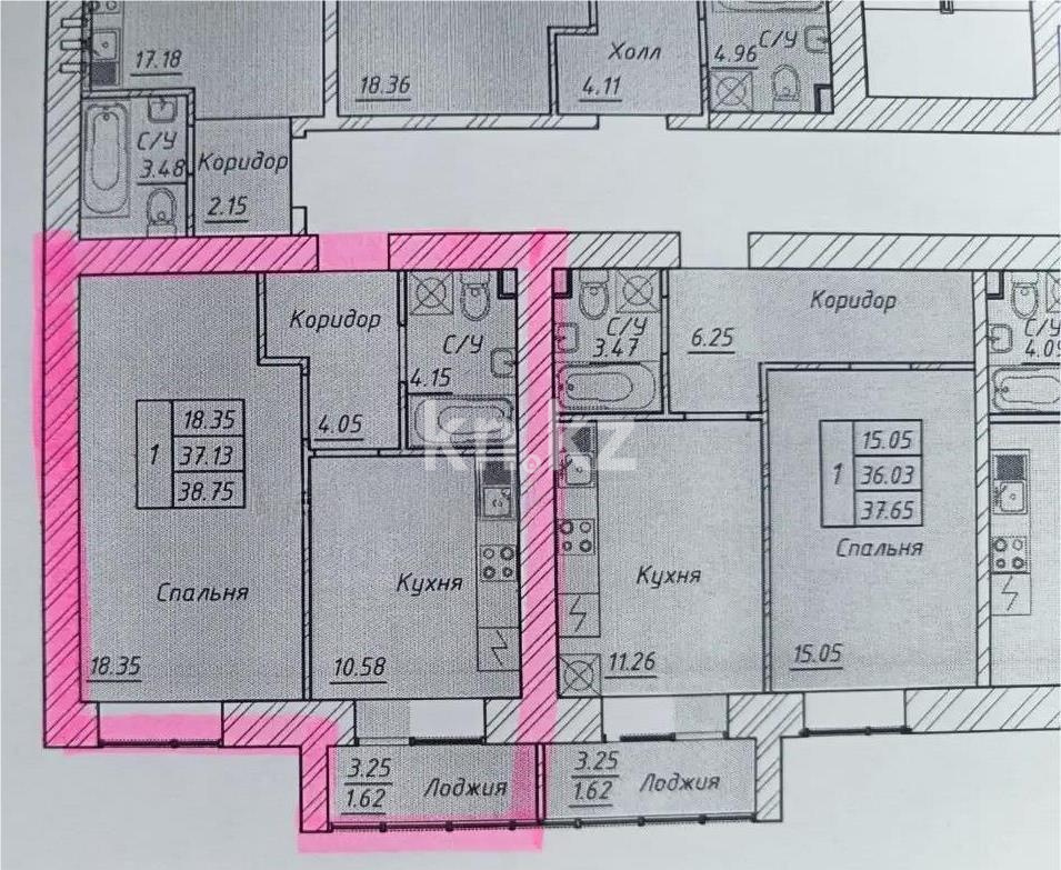 Продажа 2-комнатной квартиры, 39 м² в Астане