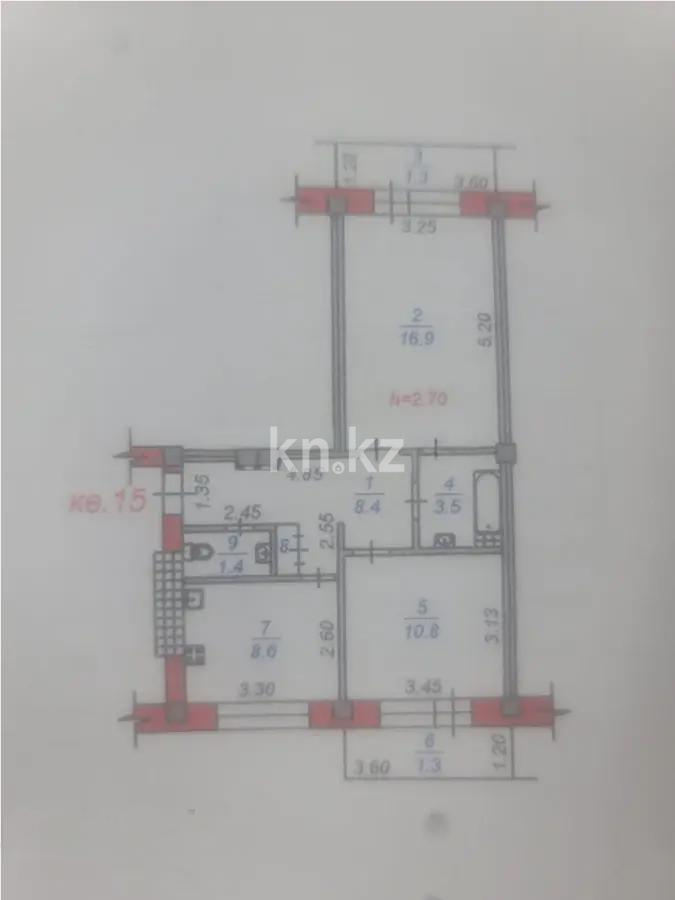 Продажа 2-комнатной квартиры, 52.9 м², ул. Айша Биби, дом  377В в Алматы