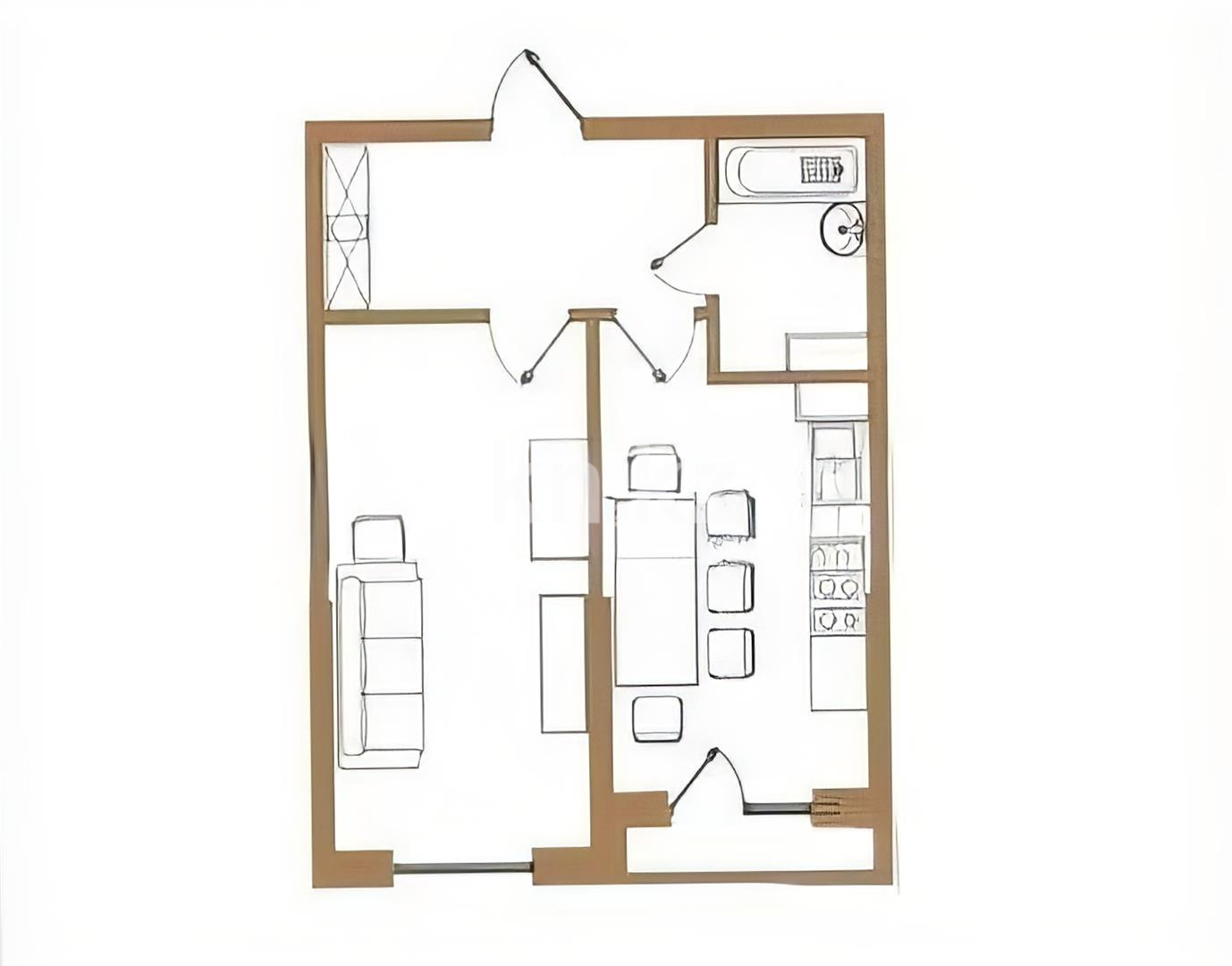 Продажа 1-комнатной квартиры, 41.8 м² в Алматы