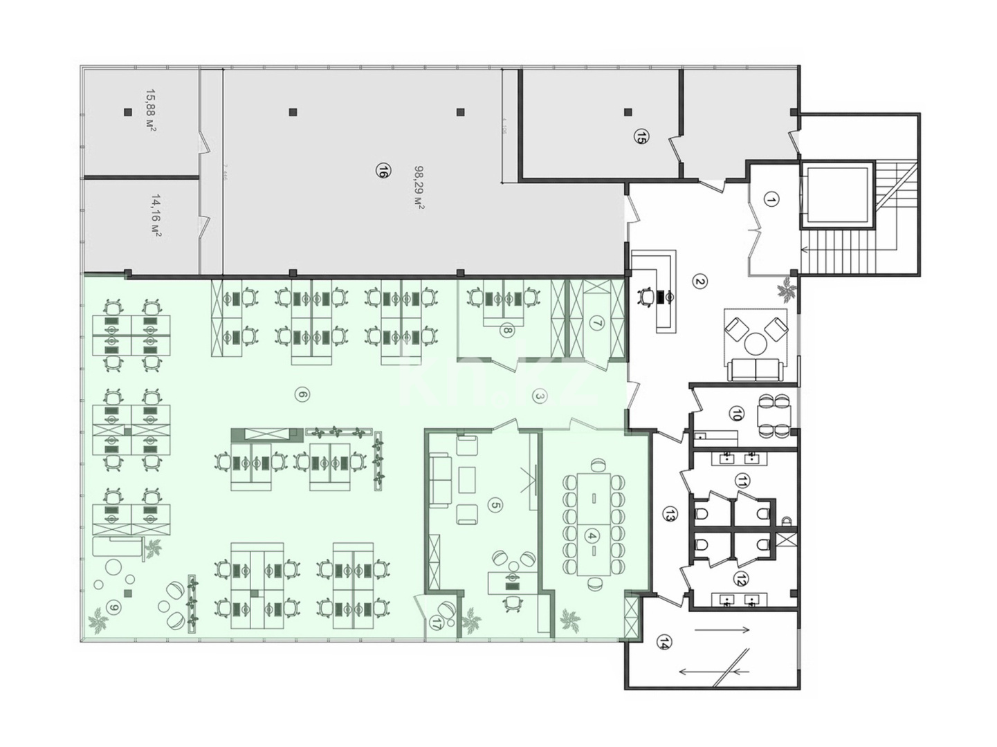 Аренда , мкр-н Коктем-1, дом  15а в Алматы - фото 9