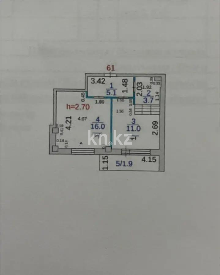Продажа 1-комнатной квартиры, 38 м², ул. Белинского, дом  2 в Караганде - фото 4