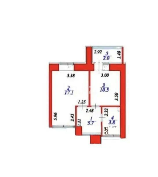 Продажа 1-комнатной квартиры, 39 м² в Астане