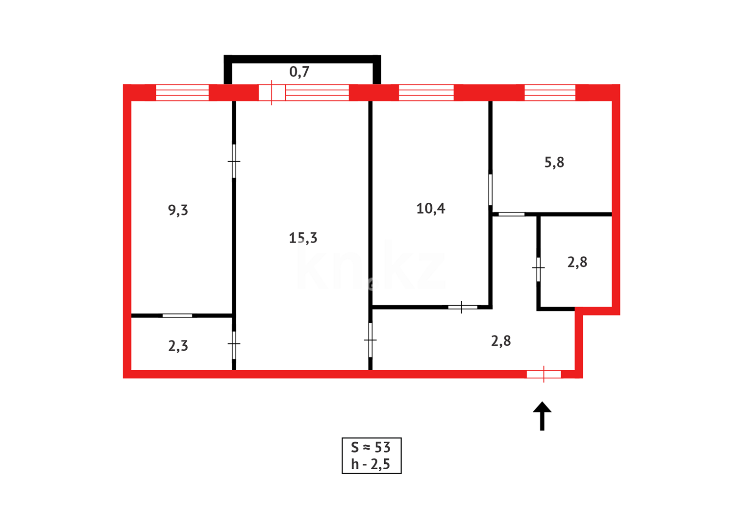 Продажа 3-комнатной квартиры, 53 м², ул. Механическая, дом  8а в Караганде - фото 19