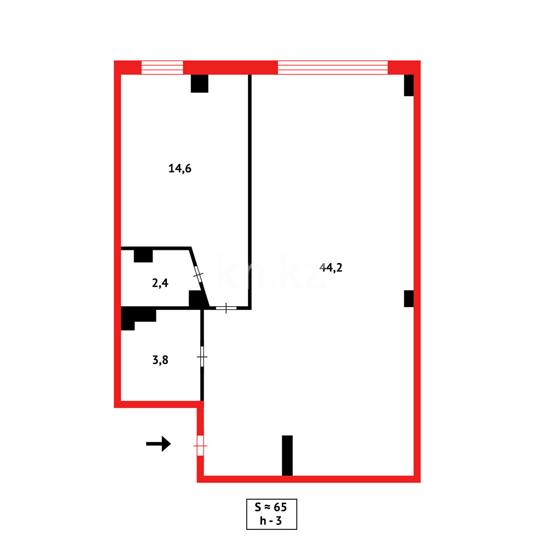Продажа 2-комнатной квартиры, 65 м², мкр-н Степной-2 в Караганде - фото 11