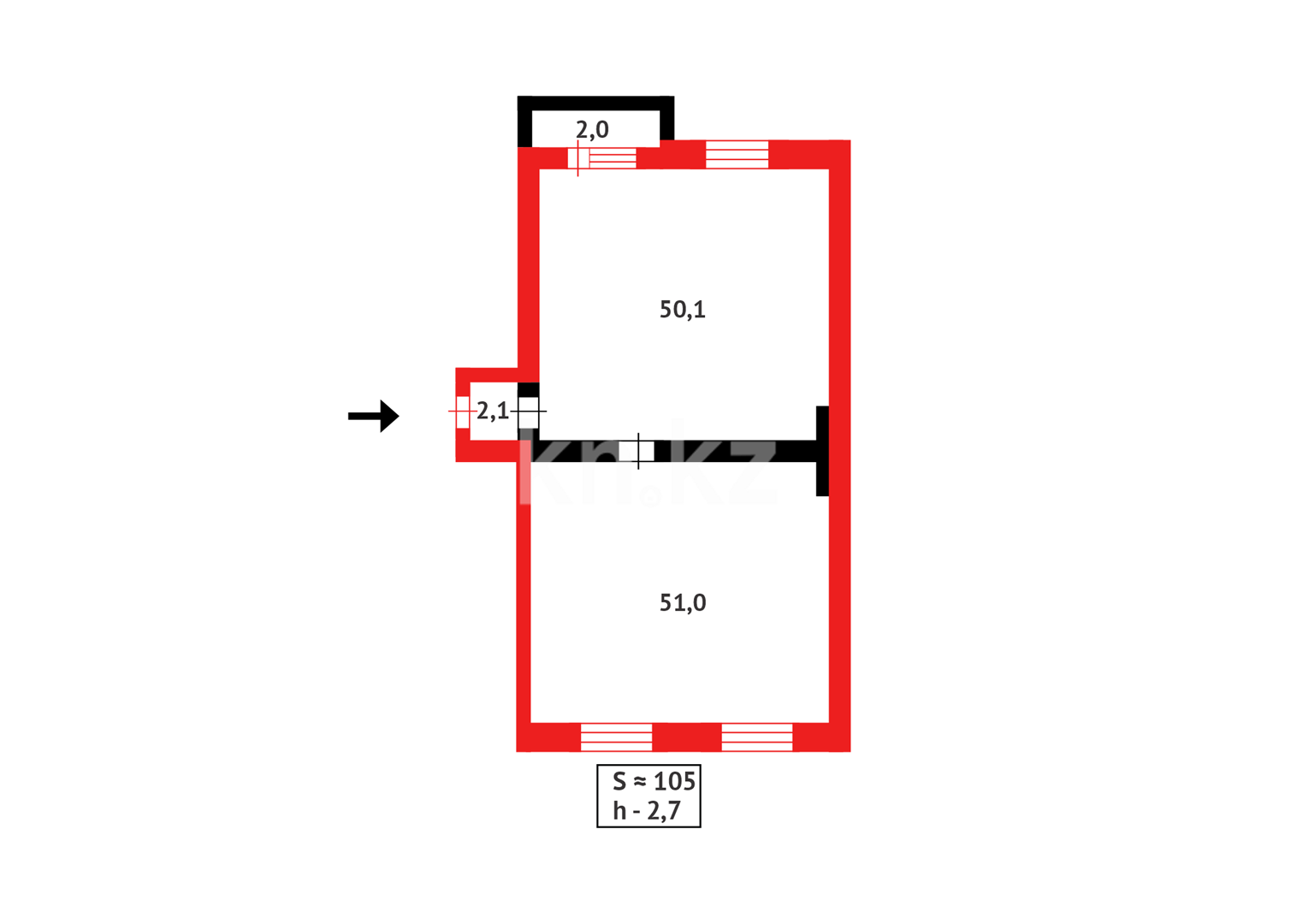 Продажа 4-комнатной квартиры, 105 м², ул. Дюсембекова в Караганде - фото 12