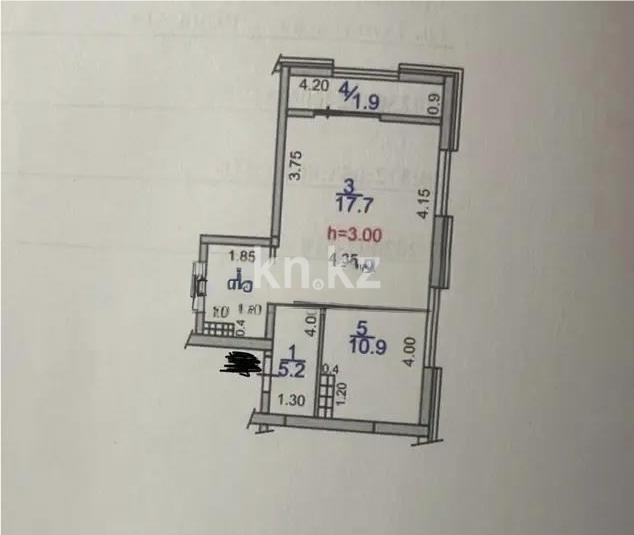 Продажа 1-комнатной квартиры, 42 м² в Алматы