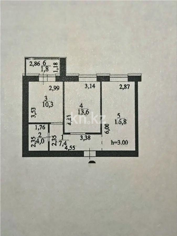 Продажа 3-комнатной квартиры, 55.7 м² в Астане - фото 2