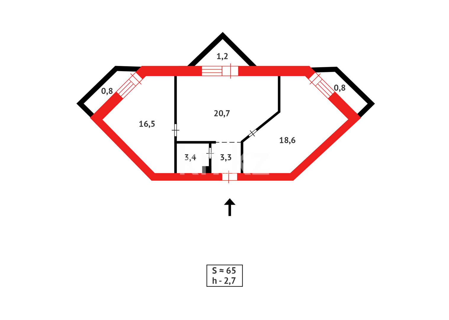 Продажа 2-комнатной квартиры, 65.3 м², ул. Сауран в Астане - фото 11