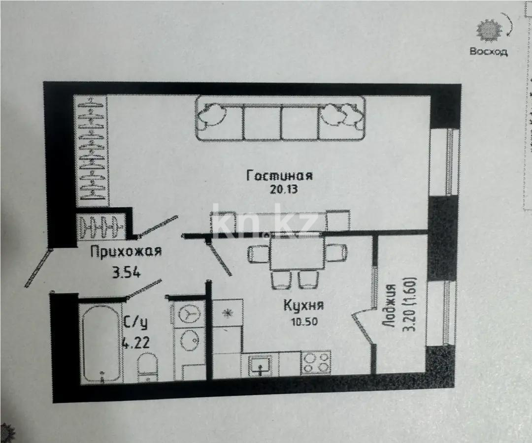Продажа 1-комнатной квартиры, 40 м², ул. Нажимеденова, дом  30/1 в Астане