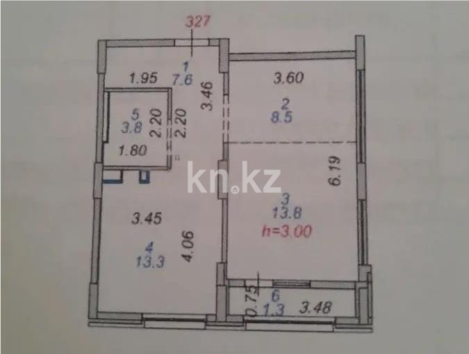Продажа 2-комнатной квартиры, 49 м² в Астане