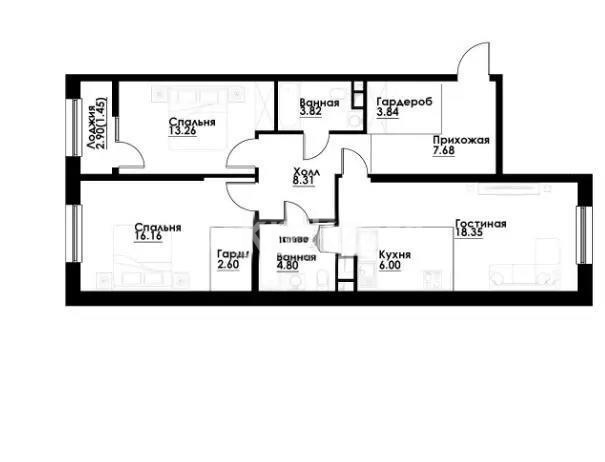 Продажа 3-комнатной квартиры, 86.27 м² в Алматы