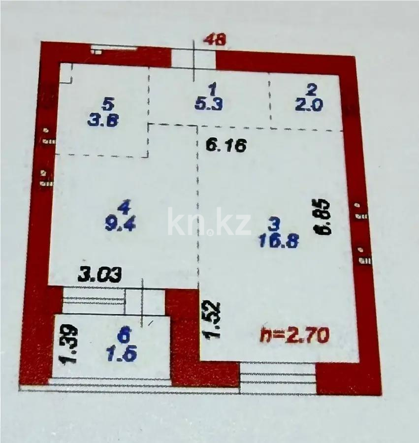 Продажа 1-комнатной квартиры, 39 м² в Астане - фото 2