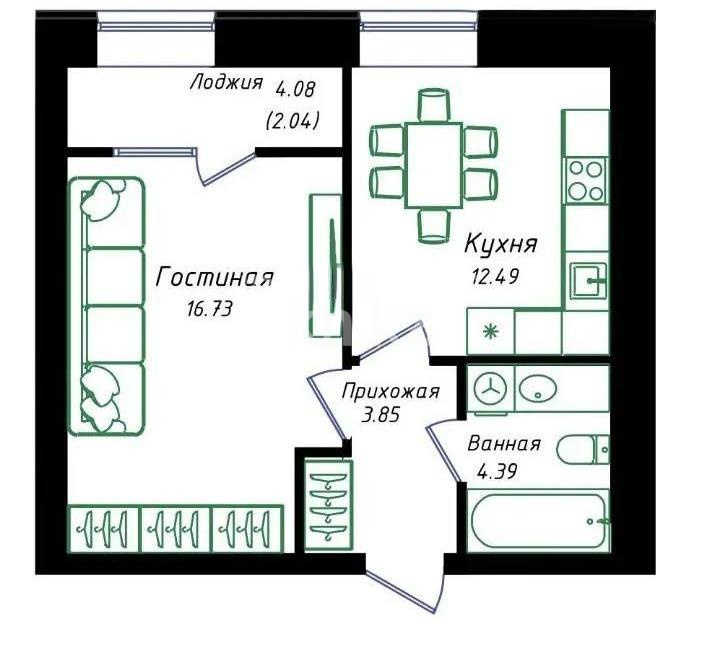 Продажа 1-комнатной квартиры, 40 м² в Астане