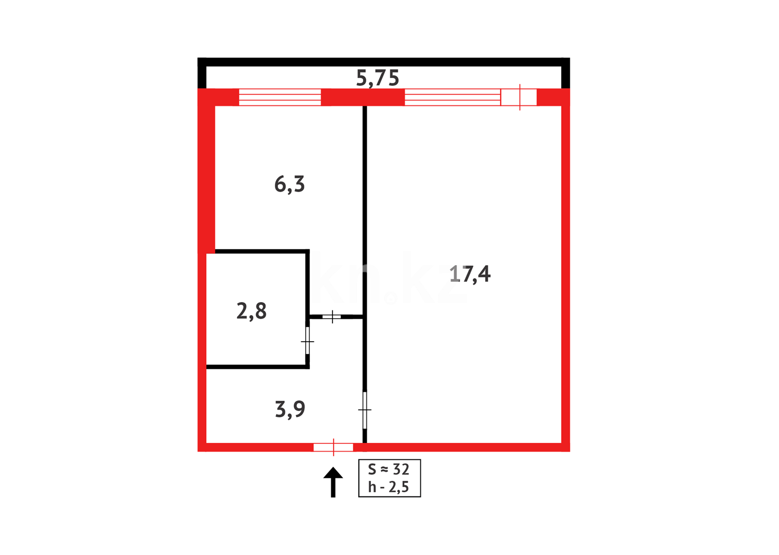 Продажа 1-комнатной квартиры, 31 м² в Караганде - фото 4