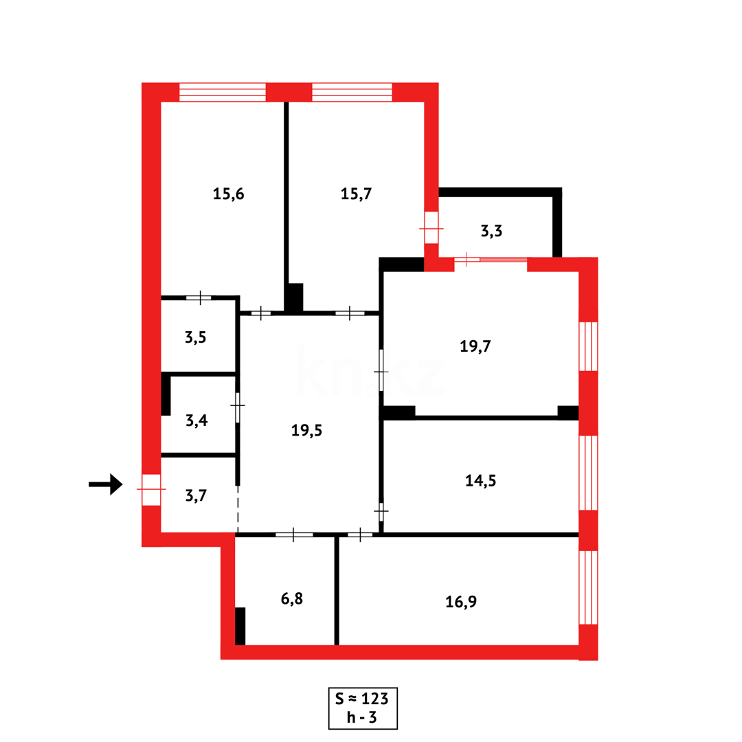 Продажа 4-комнатной квартиры, 125 м² в Караганде - фото 18