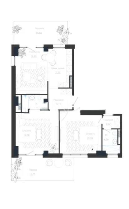 Продажа 3-комнатной квартиры, 93.7 м² в Алматы