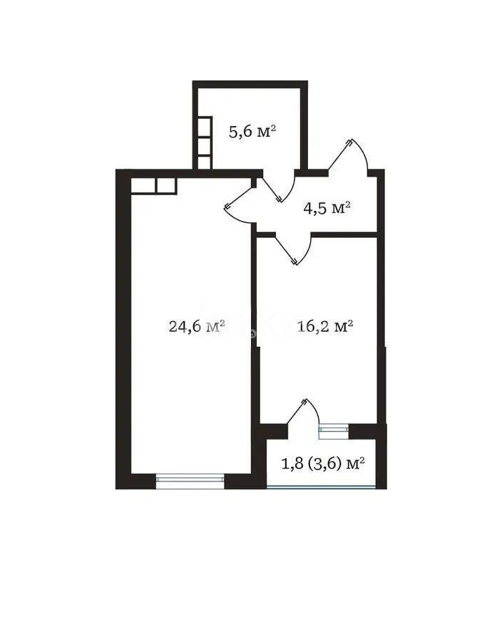 Продажа 1-комнатной квартиры, 52.7 м², пр. Рыскулова, дом  103/7 стр в Алматы