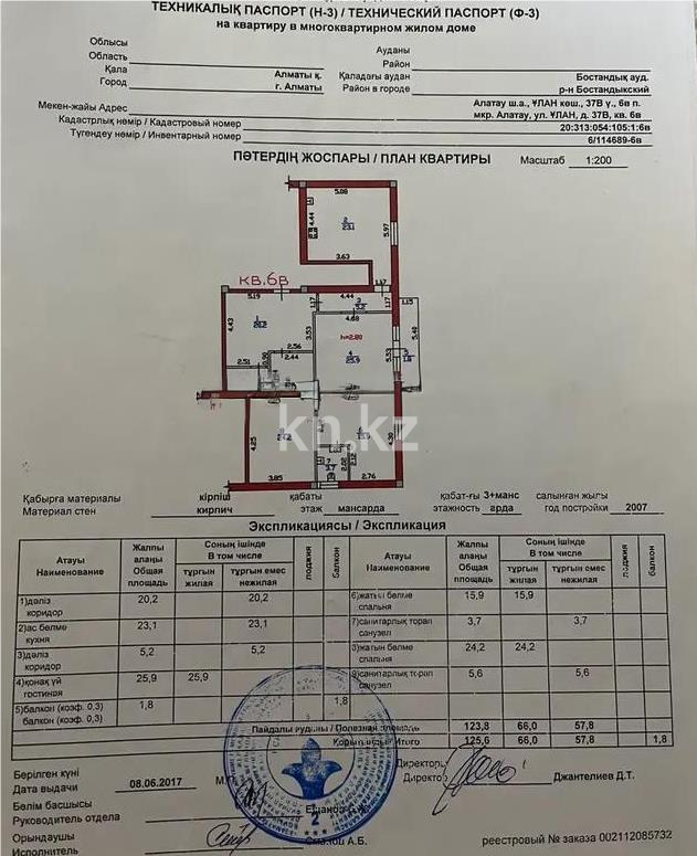 Продажа 4-комнатной квартиры, 125.6 м² в Алматы