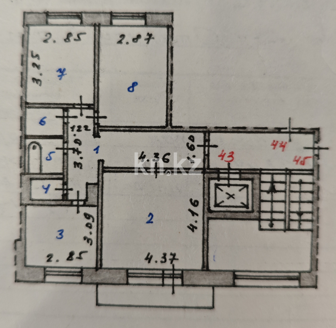 Продажа 3-комнатной квартиры, 65.2 м² в Караганде - фото 14
