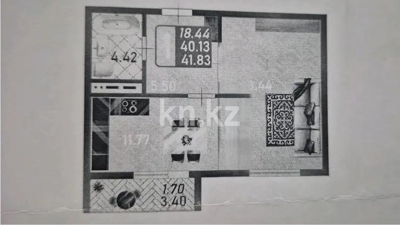 Продажа 1-комнатной квартиры, 42 м² в Астане