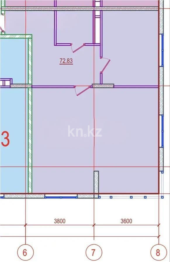 Продажа 3-комнатной квартиры, 74.28 м² в Алматы