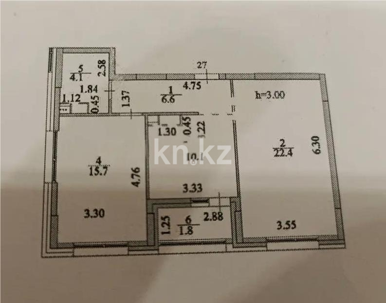 Продажа 2-комнатной квартиры, 61 м², ул. Токпанова, дом  8 в Астане - фото 4