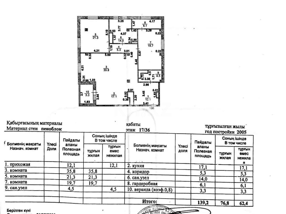 Продажа 3-комнатной квартиры, 139 м², пр. Кабанбай батыра, дом  11 в Астане - фото 6
