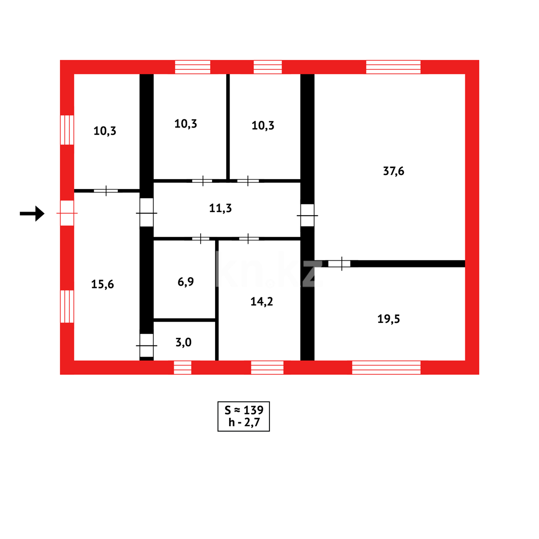 Продажа 5-комнатного дома, 175 м², ул. Молдагуловой в Караганде - фото 24