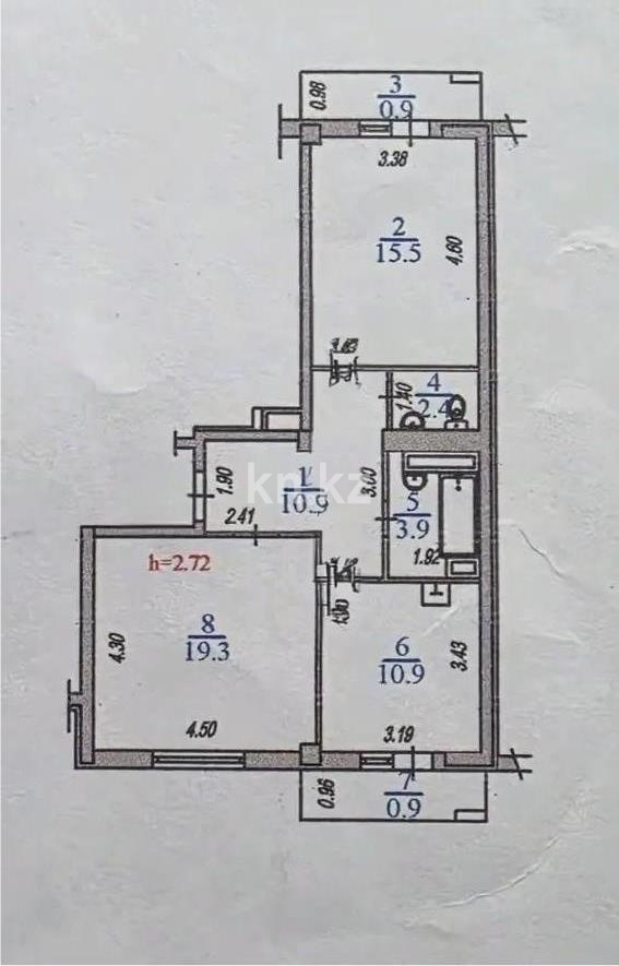 Продажа 2-комнатной квартиры, 63.8 м² в Алматы - фото 6