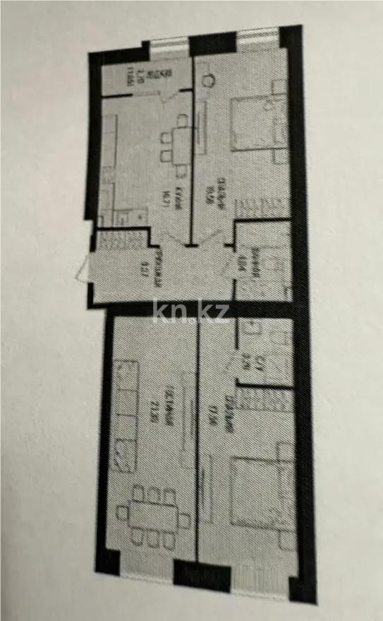 Продажа 3-комнатной квартиры, 93.87 м², ул. Серкебаева, дом  49 в Астане