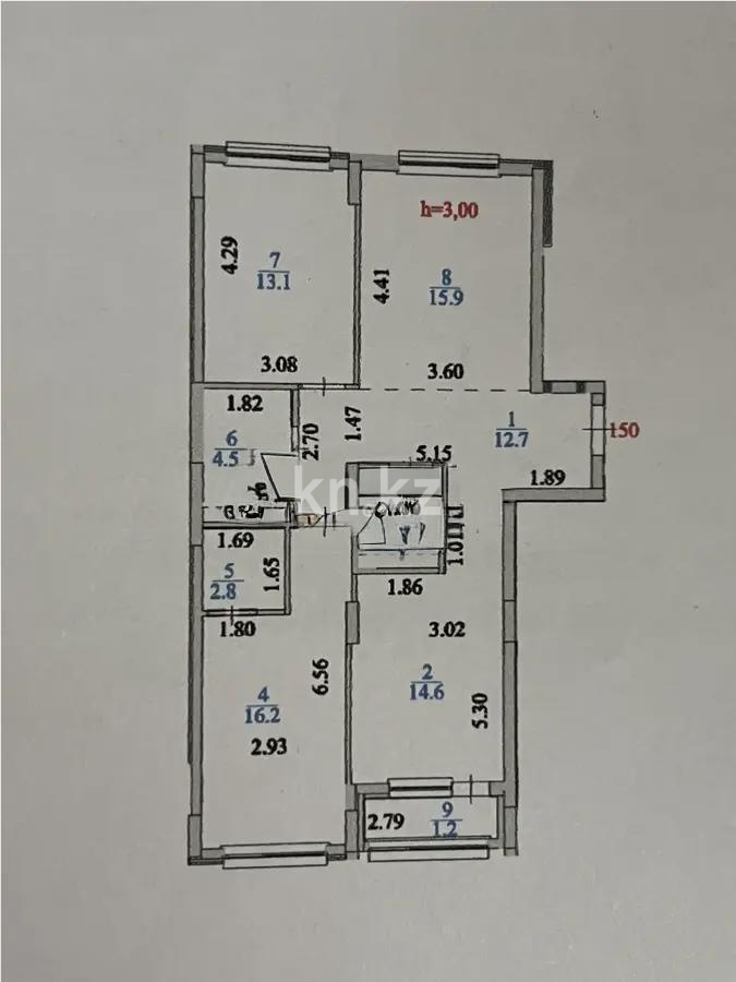 Продажа 3-комнатной квартиры, 83.2 м² в Астане