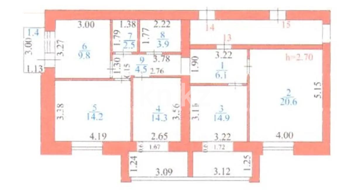Продажа 4-комнатной квартиры, 90 м² в Караганде - фото 9