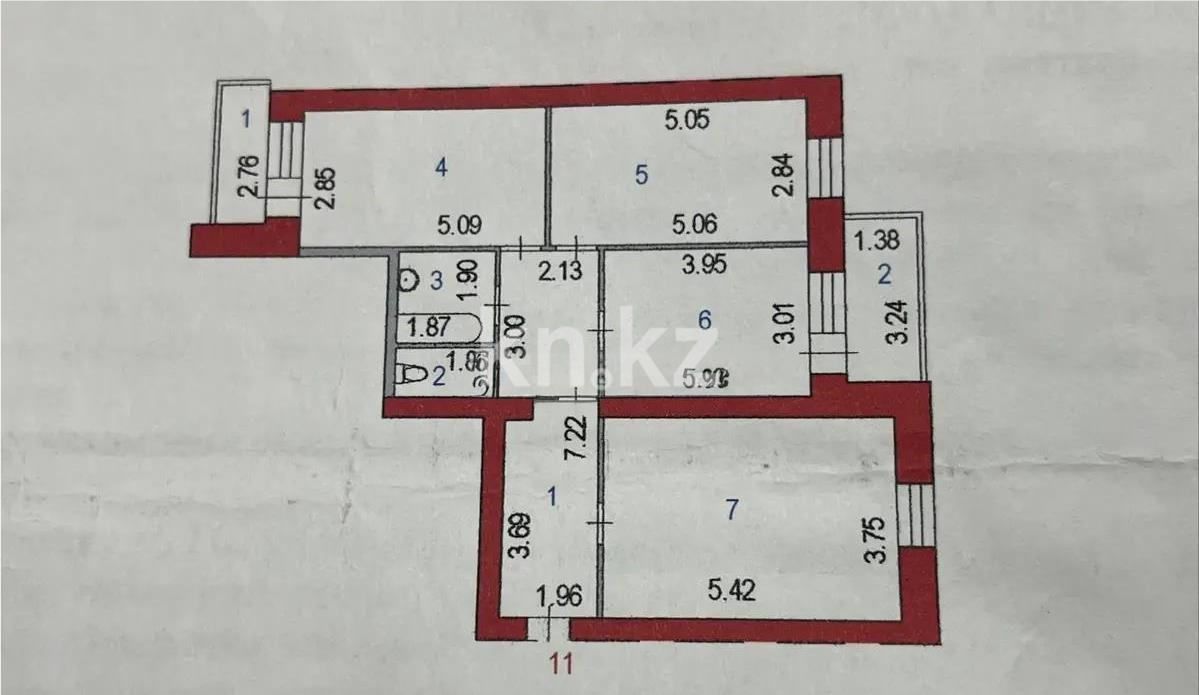 Продажа 3-комнатной квартиры, 83.1 м² в Астане - фото 9