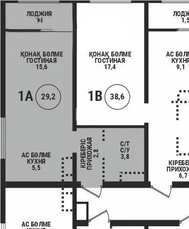 Продажа 1-комнатной квартиры, 29.2 м² в Алматы