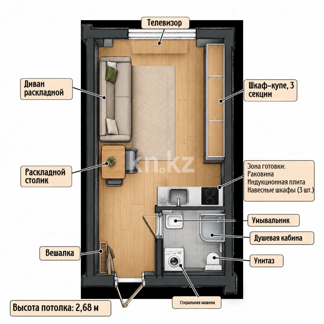 Продажа , 17.4 м² в Алматы - фото 9