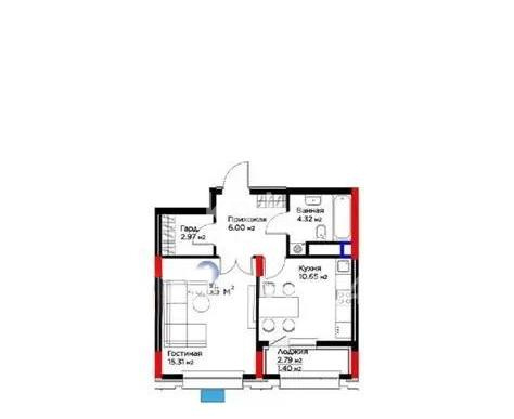 Продажа 1-комнатной квартиры, 40.65 м², пр. Туран, дом  57/7 в Астане
