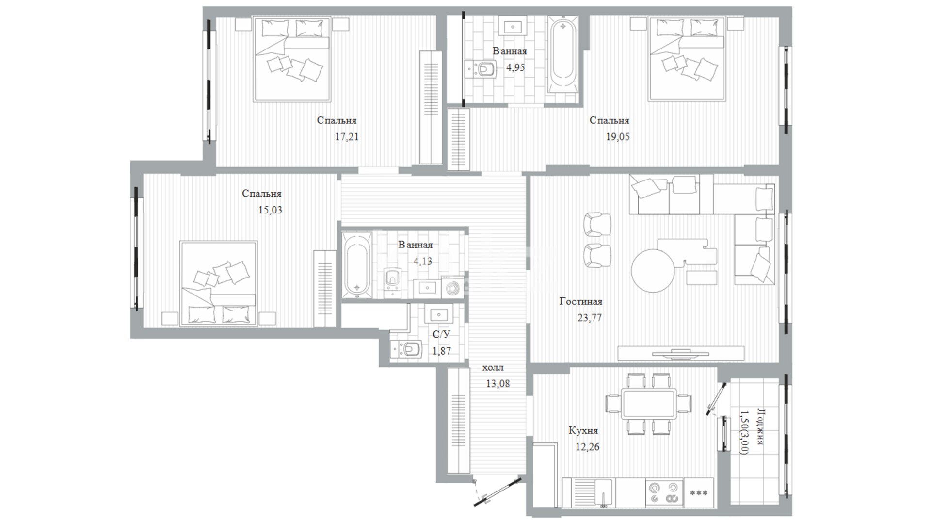 ЖК Evolution, 4-комнатная, цена 90 630 400 ₸, 784 000 ₸&nbsp;/&nbsp;м²